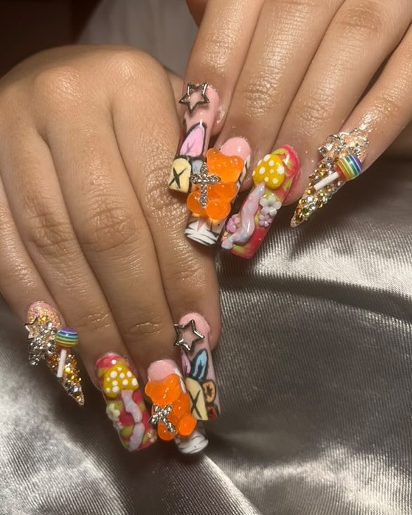 Back to School Nails Acrylic